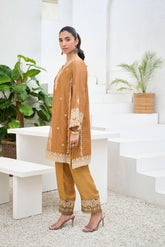 DA-2204 MUSTARD 2PCS EMBROIDERED KURTA WITH TROUSER