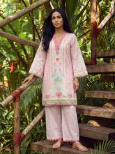 SS26DC-2600 PINK LAWN 2PCS EMBROIDERED KURTA WITH TROUSER