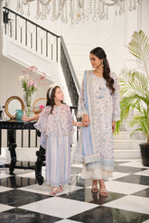 SS24DA-2365 SKY BLUE 2PCS EMBROIDERED KURTA WITH TROUSER