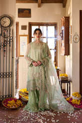 SS24DA-2362 LIGHT GREEN 2PCS EMBROIDERED KURTA WITH TROUSER