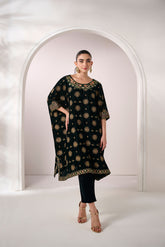 FW24DA-1898 DARK GREEN 1PCS EMBROIDERED KURTA