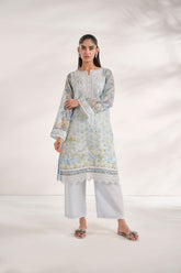 SS24DA-2585 SKY BLUE 2PCS EMBROIDERED KURTA WITH TROUSER