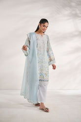 SS24DA-2585 SKY BLUE 2PCS EMBROIDERED KURTA WITH TROUSER