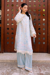FW25DA-2858 SKY BLUE 2PCS EMBROIDERED KURTA WITH TROUSER