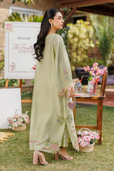 SS26DA-2904 MINT GREEN 2PCS EMBROIDERED KURTA WITH TROUSER