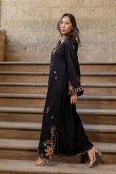SS26DA-2920 BLACK - 1PCS - EMBROIDERED KAFTAN