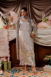 SS26DA-2935 LILAC -SILK TUNIC - 1PCS HAND EMBELLISHED KAFTAN