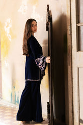 FW26DA-3009 NAVY BLUE 2PCS EMBROIDERED KURTA WITH TROUSER