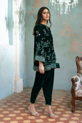 FW26DA-3023 GREEN 2PCS EMBROIDERED KURTA WITH TROUSER