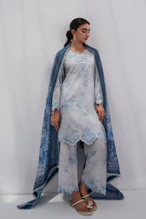 SS25DD-2562 GREY PRINTED DUPATTA