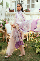 SS25DC-2576 PINK SWISS VOILE 2PCS EMBROIDERED KURTA WITH TROUSER