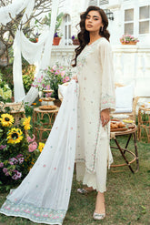SS25DD-2630 OFF WHITE EMBRODERED DUPATTA