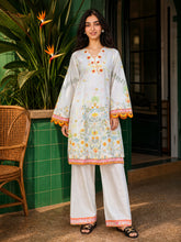 SS26DC-2612 CREAM LAWN 2PCS EMBROIDERED KURTA WITH TROUSER