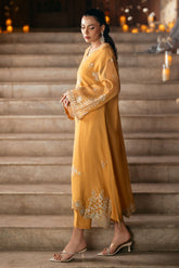 FW25DL-0344 MUSTARD 2PCS SHIRT WITH TROUSER