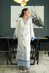 SS26DP-2955 OFF WHITE - SILK - 1PCS PRINTED KAFTAN