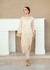SS25DC-2533 PEACH LAWN 2PCS EMBROIDERED KURTA WITH TROUSER