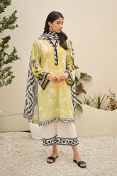 DU-3142 - LIME - PRINTED LAWN - 3PCS