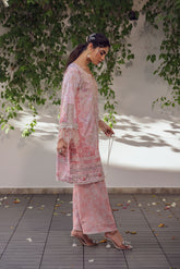 SS24DA-2515 LIGHT PINK 2PCS HAND EMBELLISHED SHIRT WITH TROUSER