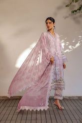 SS24DA-2512 LIGHT PURPLE 2PCS HAND EMBELLISHED SHIRT WITH TROUSER