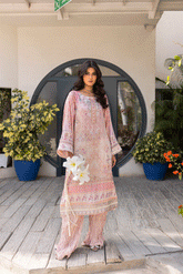 Silk Tunic - 2PCS HAND EMBELLISHED SHIRT WITH TROUSER-SS24DA-2667 LIGHT PINK