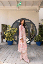 Silk Tunic - 2PCS HAND EMBELLISHED SHIRT WITH TROUSER-SS24DA-2667 LIGHT PINK