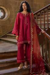 DUPATTA: SS26DD-2918 MAROON EMBROIDED DUPATTA