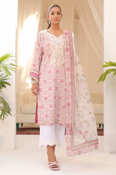 DC-2143 PINK 2PCS EMBROIDERED KURTA WITH DUPATTA