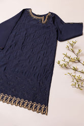 DA-1630 BLUE EMBROIDERED KURTA