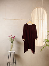 DA-1551 MAROON EMBROIDERED KURTA