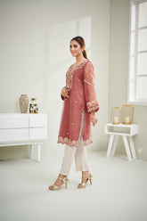 DA-1606 PURPLE EMBROIDERED KURTA