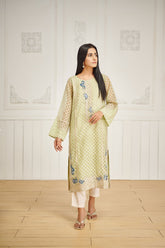 DA-2038 Green Embroidered Kurta