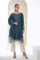 DA-2084 GREEN EMBROIDERED KURTA