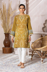 DC-0402 GREEN EMBROIDERED KURTA