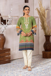 DC-0405 GREEN EMBROIDERED KURTA