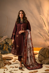 DU-3118 MAROON KARANDI 3PCS