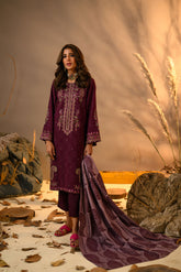 DU-3120 PURPLE KHADDAR 3PCS