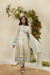 DU-3134 - LEMON YELLOW - PRINTED LAWN - 3PCS