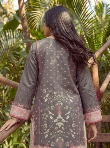 SS26DC-2602 BLACK LAWN 2PCS EMBROIDERED KURTA WITH TROUSER