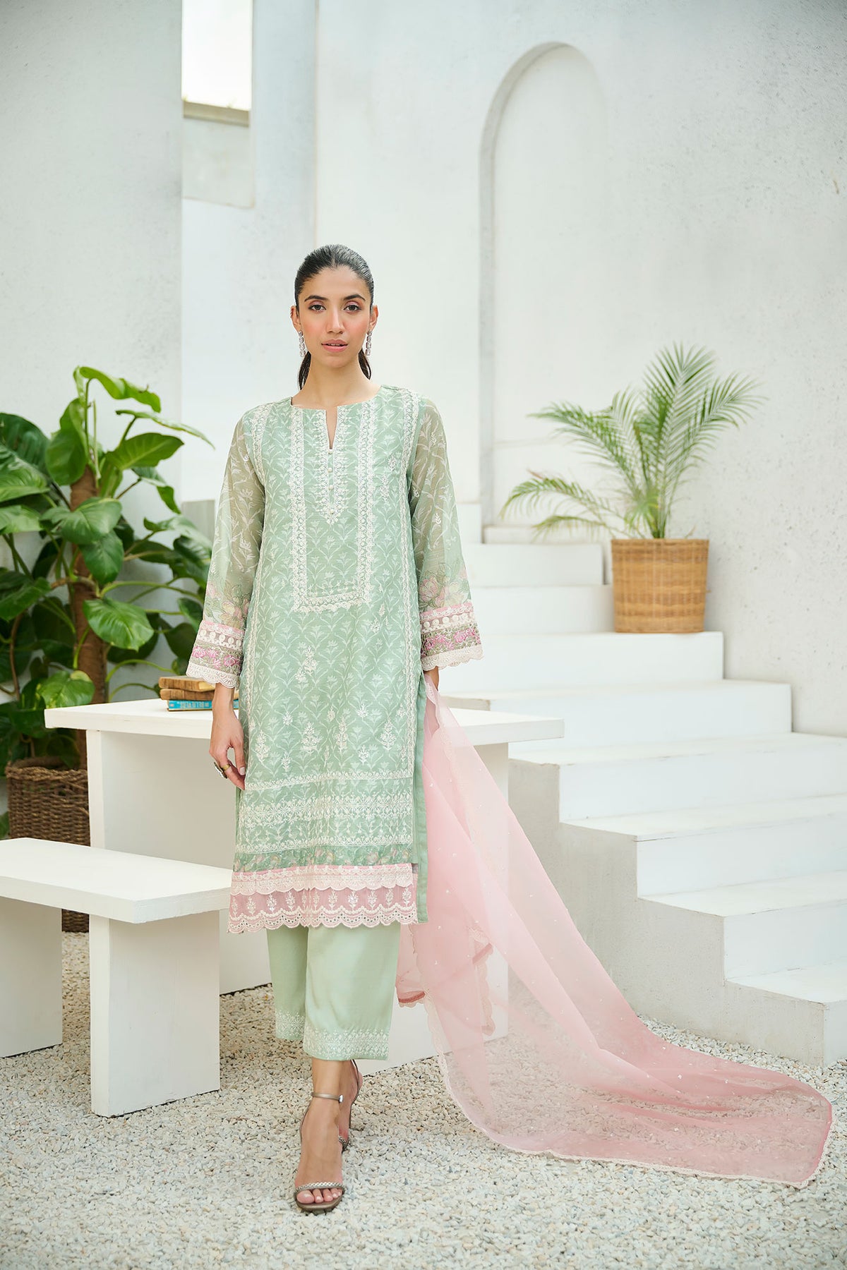 DD-1070 PINK DUPATTA