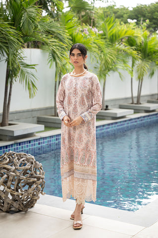 SS24DA-2442 LIGHT PINK 2PCS HAND EMBELLISHED  SHIRT WITH TROUSER