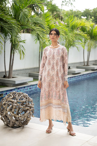 SS24DA-2442 LIGHT PINK 2PCS HAND EMBELLISHED  SHIRT WITH TROUSER