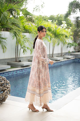 SS24DA-2442 LIGHT PINK 2PCS HAND EMBELLISHED  SHIRT WITH TROUSER