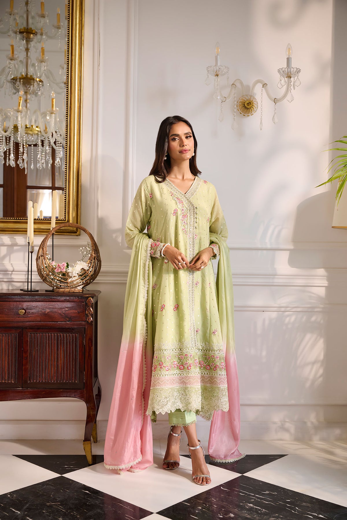 SS24DD-1142 PINK TIE DYE DUPATTA