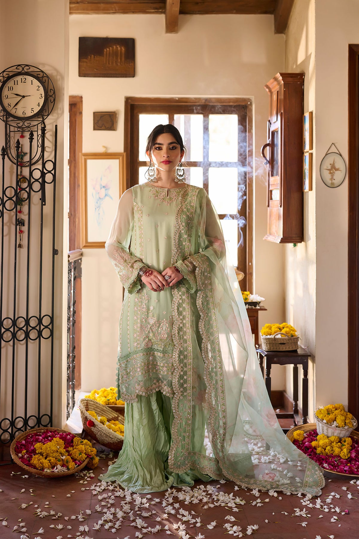 SS24DD-1168 LIGHT GREEN DUPATTA