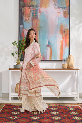 SS24DD-1126 PEACH DUPATTA