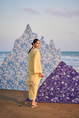 SS24DC-2318 YELLOW LAWN 1PCS DYED KURTA