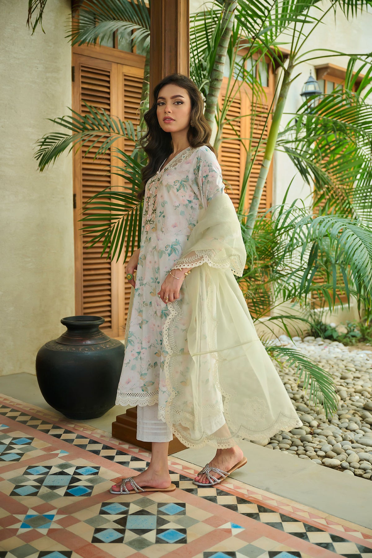 DD-1011 LEMON DUPATTA