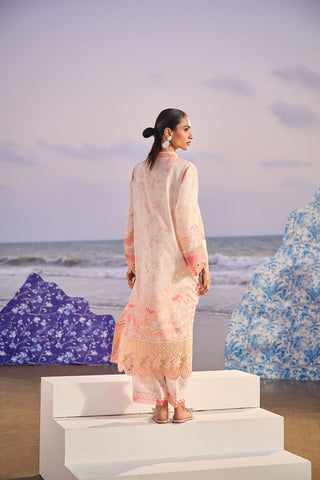 SS24DC-2309 PEACH LAWN 2PCS PRINTED KURTA WITH TROUSER