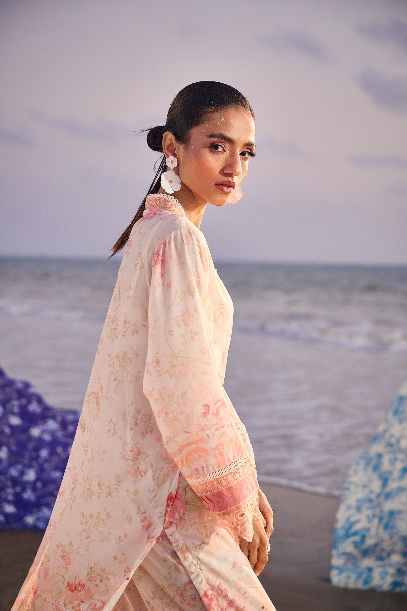 SS24DC-2309 PEACH LAWN 2PCS PRINTED KURTA WITH TROUSER