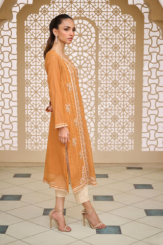 DA-1755 ORANGE EMBROIDERED KURTA
